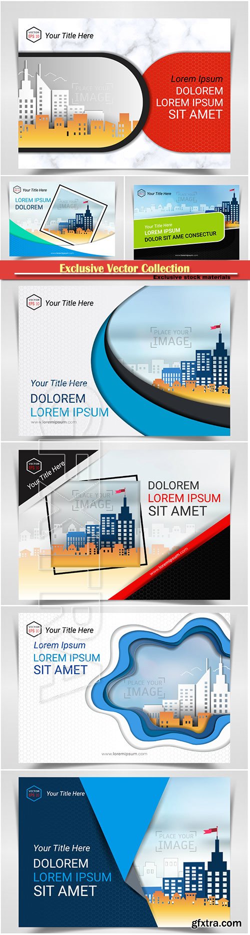 Brochure cover design vector template # 6