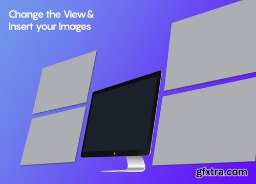 Perspective Wireframe Screens Mockup