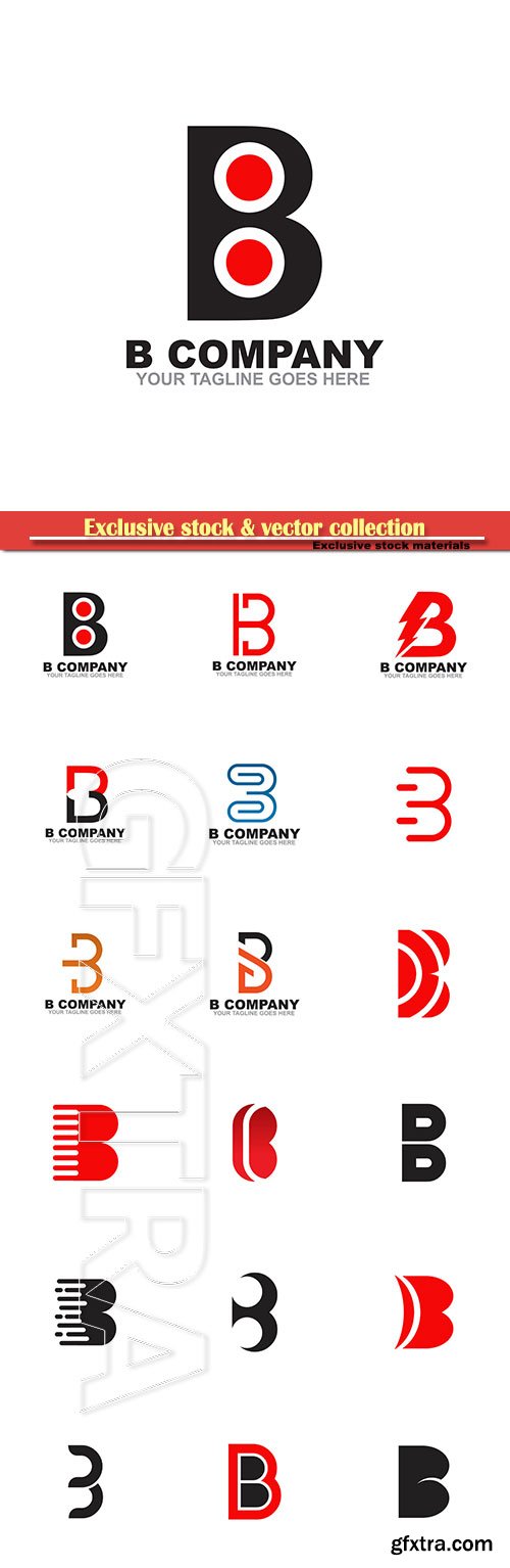 B Company your tagline goes here vector logo