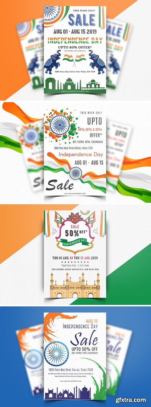 Indian Independence Day Flyer Bundle