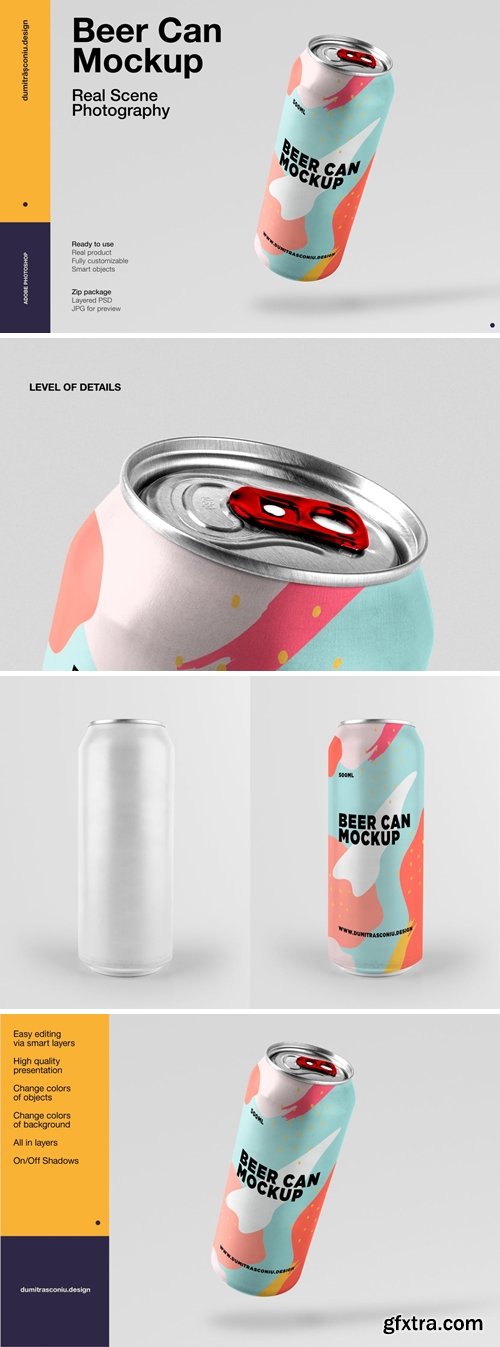 Beer Can Mockup - Real Scene