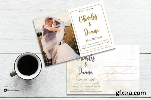 EMBRACE - Wedding Postcard Template