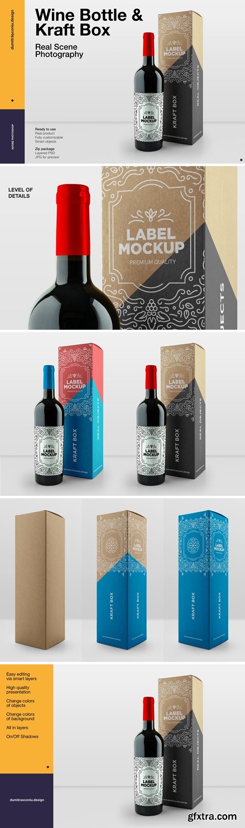 Wine Bottle & Kraft Box