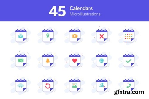 Calendars Micro Illustrations Pack