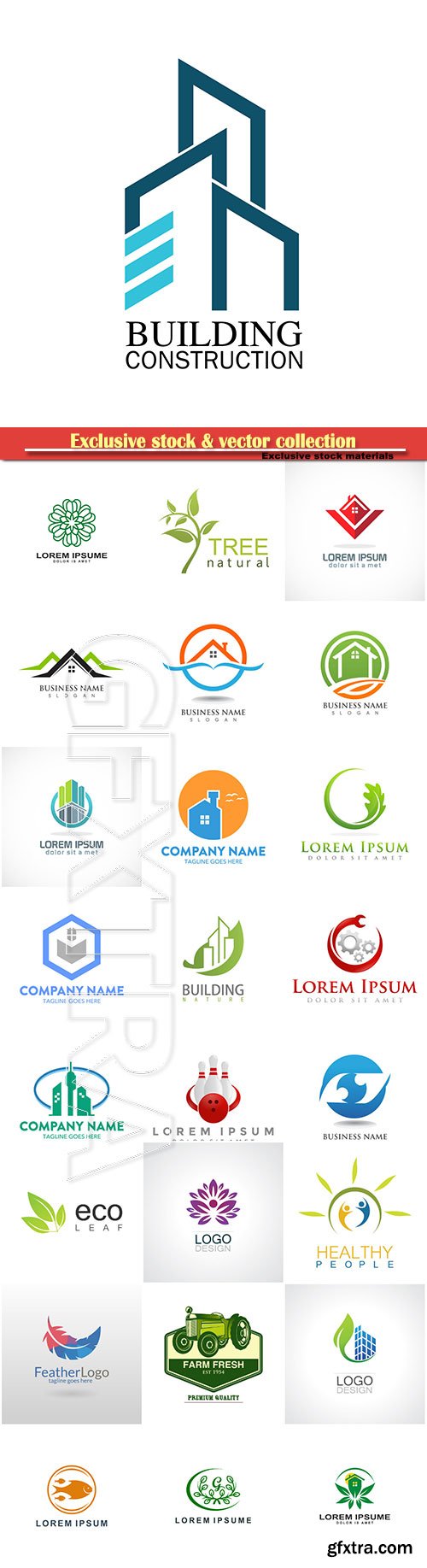 Logo vector template business set # 16