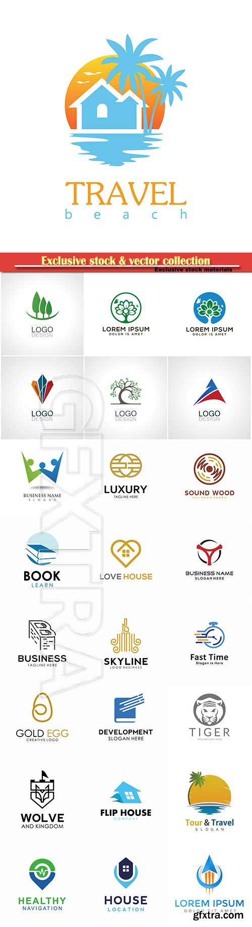 Logo vector template business set # 18