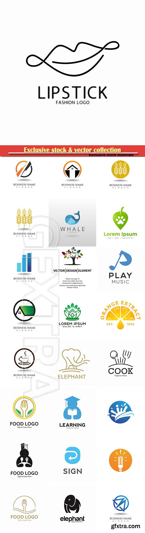 Logo vector template business set # 19