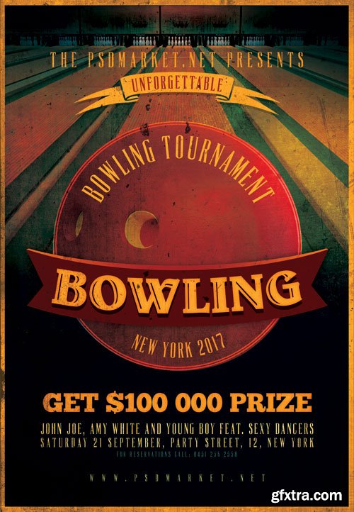 Bowling - Premium flyer psd template