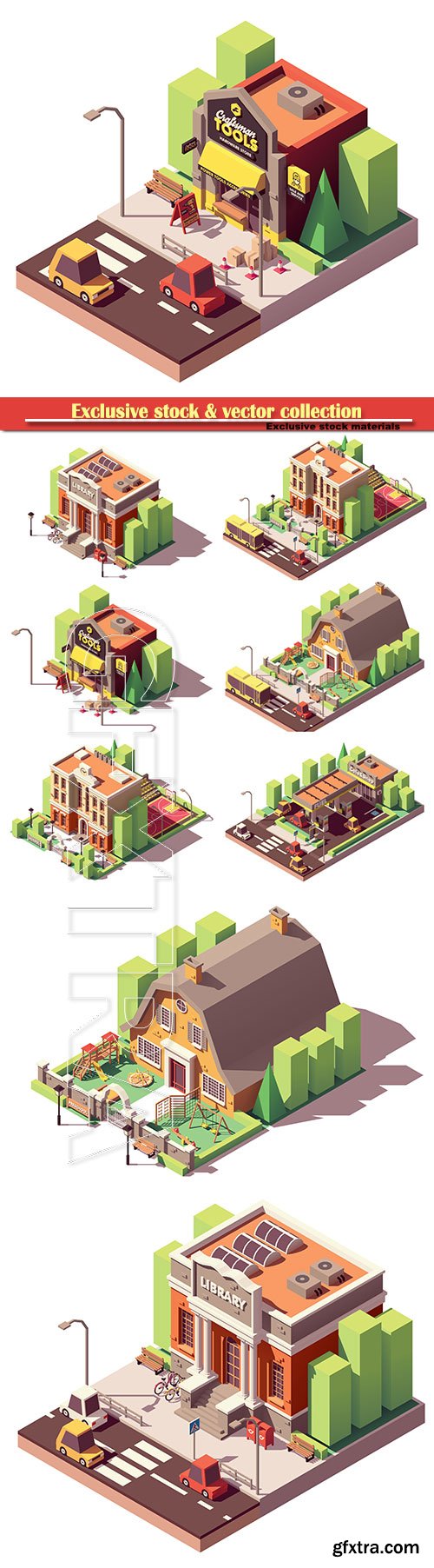 Vector isometric building