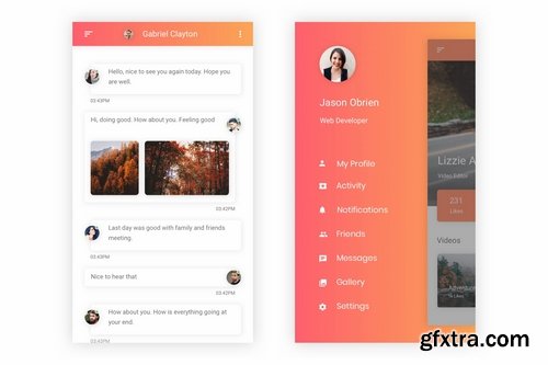 Sparsh - Social Media Mobile App for Adobe XD