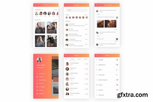 Sparsh - Social Media Mobile App for Adobe XD