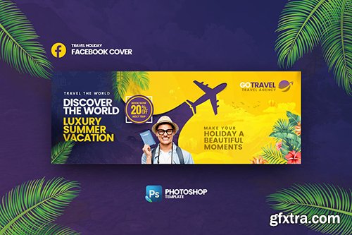 Go Travel Facebook Cover Photoshop Template