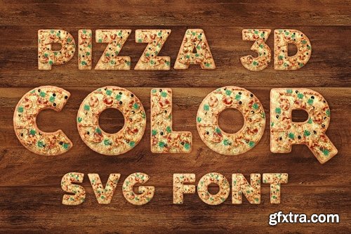 Pizza Color Font