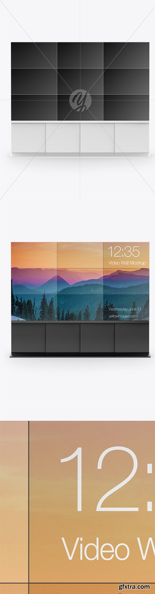 LCD Video Wall Mockup 37382