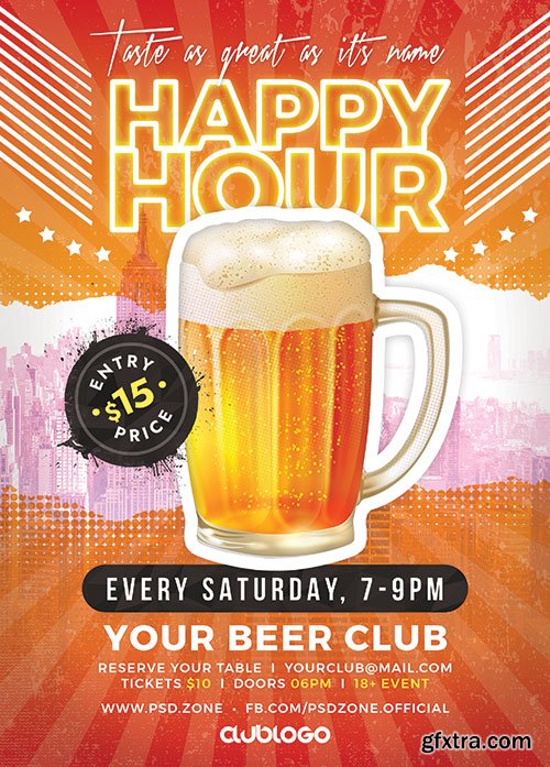 Happy Hour Promotion - Premium flyer psd template