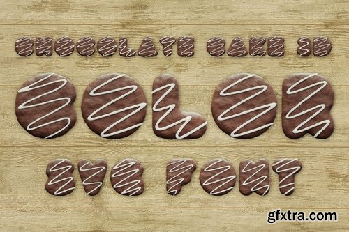 Chocolate Cake Color Font