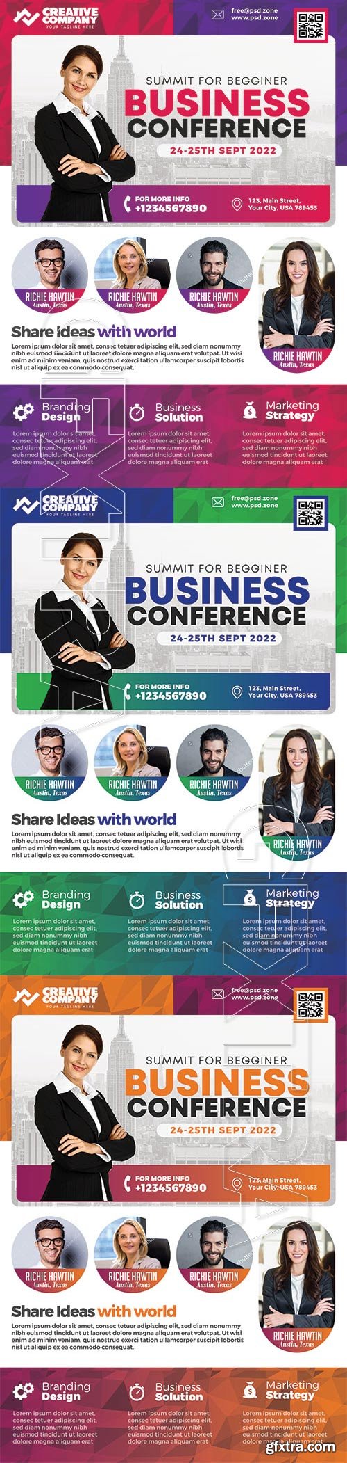 Business Conference -  Flyer Template PSD