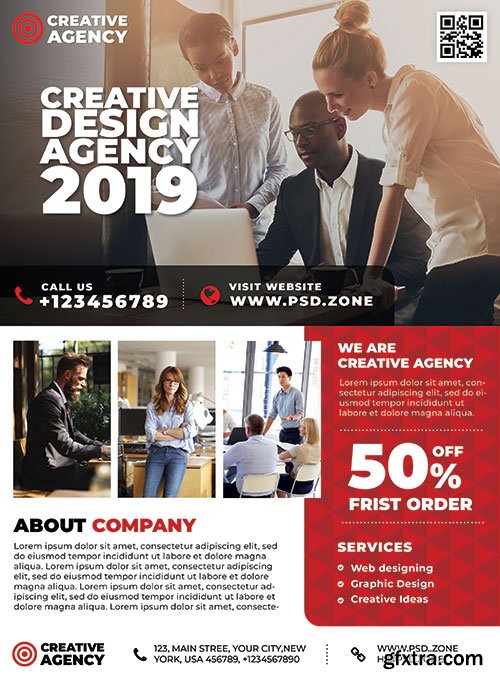 Corporate Business Design -  Flyer Template PSD