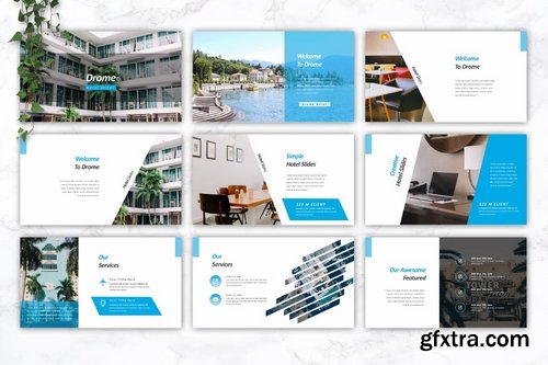 DROME - Hotel Powerpoint Google Slides and Keynote Templates