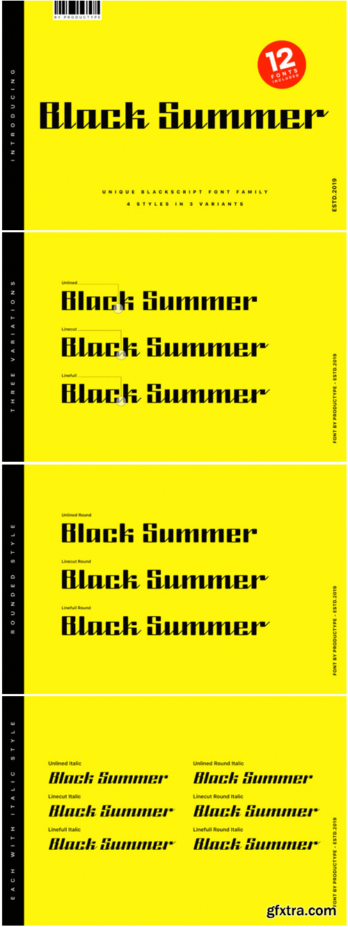 Black Summer Font Family