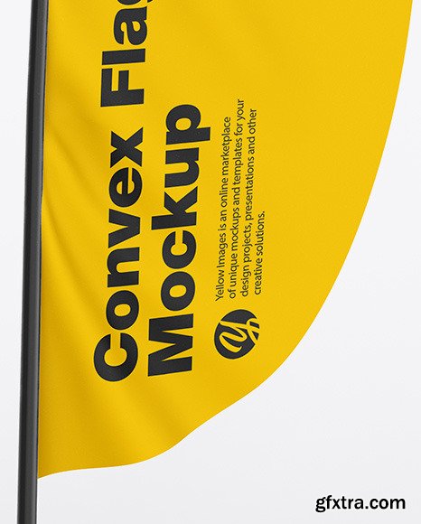 Matte Convex Flag Mockup 46234