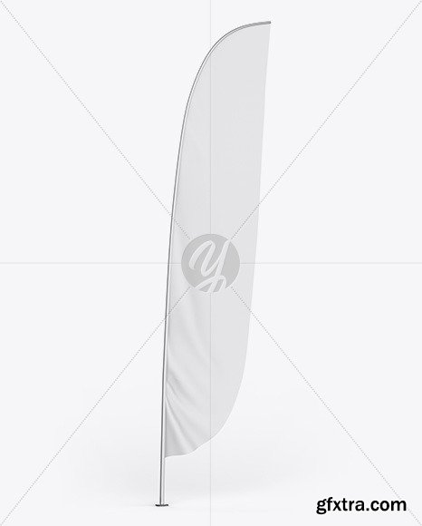 Matte Convex Flag Mockup 46234