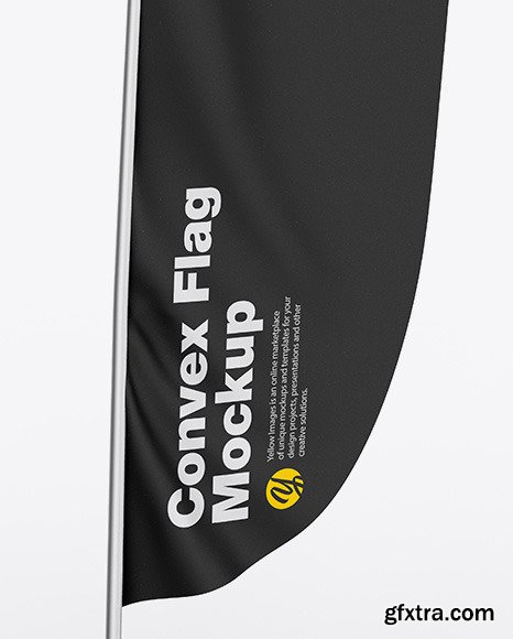 Matte Convex Flag Mockup 46234