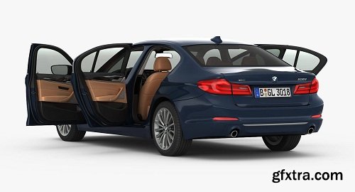 2017 BMW 5-Series Luxury Line 3D Model