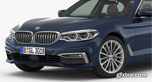 2017 BMW 5-Series Luxury Line 3D Model