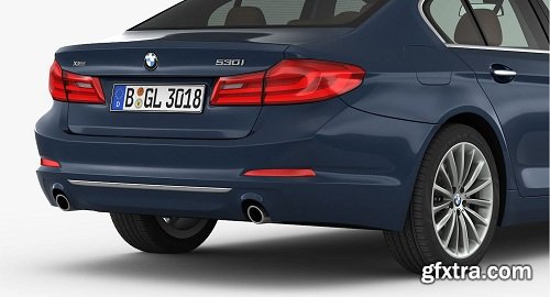 2017 BMW 5-Series Luxury Line 3D Model