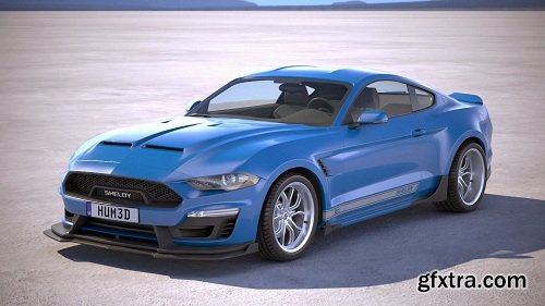 Ford Mustang Shelby Super Snake coupe 2018 3D Model