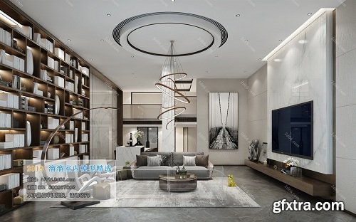 Modern Style Livingroom Interior Scene 09 (2019)