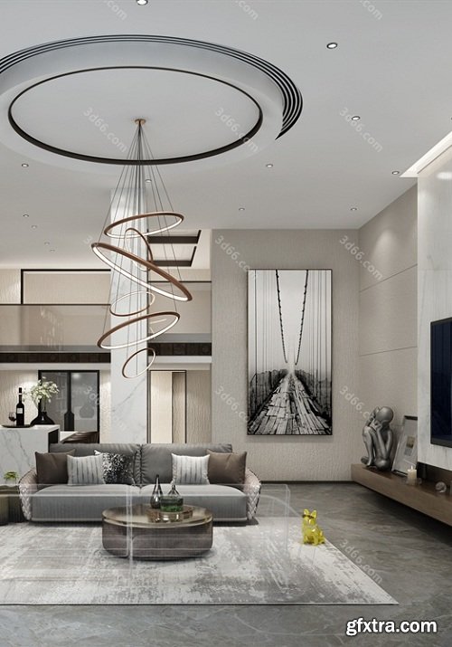 Modern Style Livingroom Interior Scene 09 (2019)