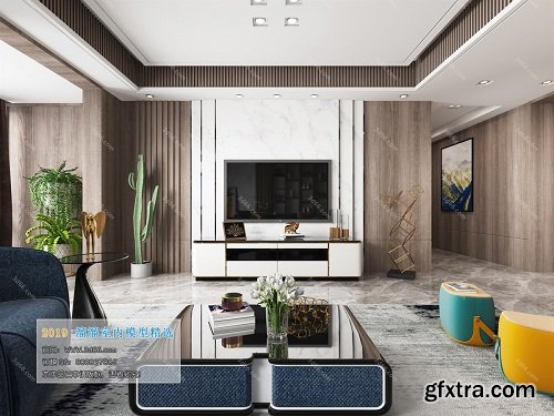 Modern Style Livingroom Interior Scene 10 (2019)