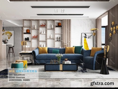 Modern Style Livingroom Interior Scene 10 (2019)