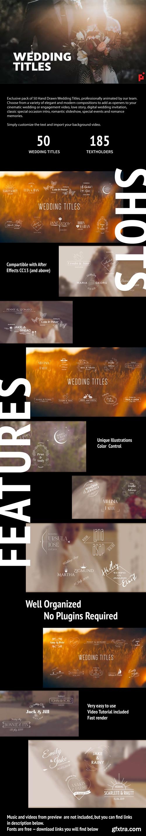 Videohive - 50 Wedding Titles - 23195625