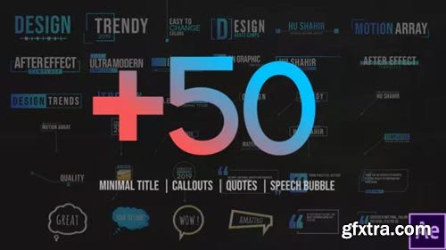 Videohive - +50 Motion Titles Pack - 23785819