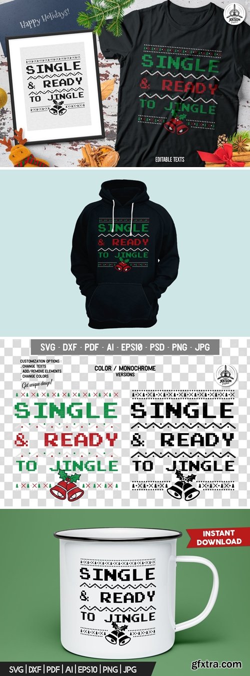 Christmas Jingle Sweater T-Shirt Xmas Retro Party