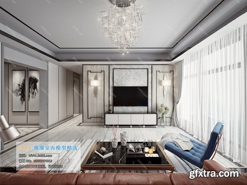 Modern Style Livingroom Interior Scene 11 (2019)