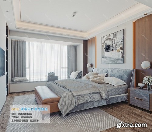 Modern Style Bedroom Interior Scene 16 (2019)