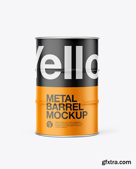 Matte Metal Barrel Mockup 46362