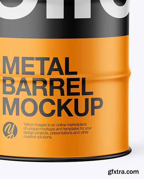 Matte Metal Barrel Mockup 46362