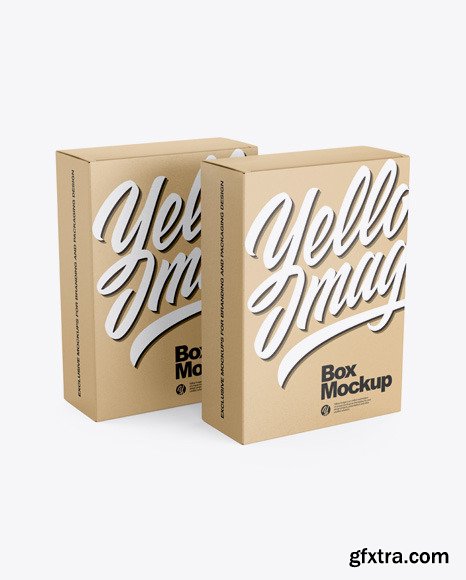 Two Kraft Boxes Mockup 46372