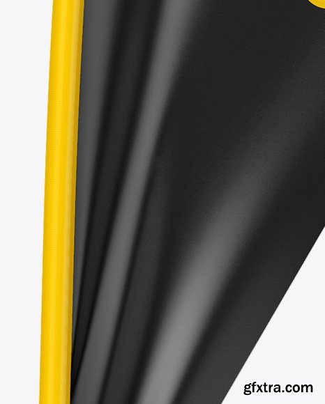 Matte Teardrop Flag Mockup - Half Side View 46347