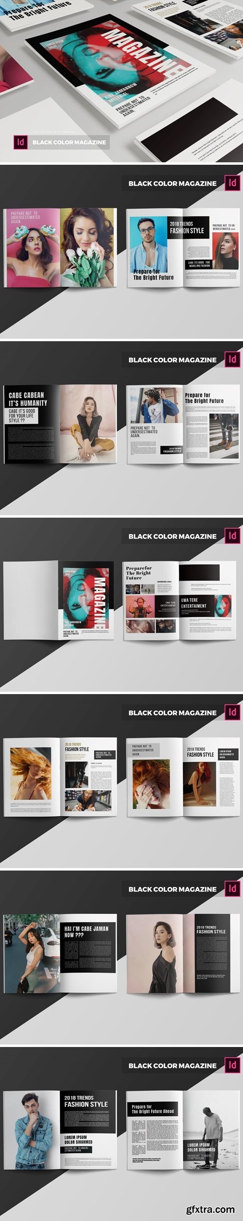 Black Color | Magazine Template