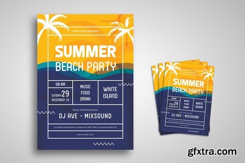 Summer Beach Party Flyer Promo Template