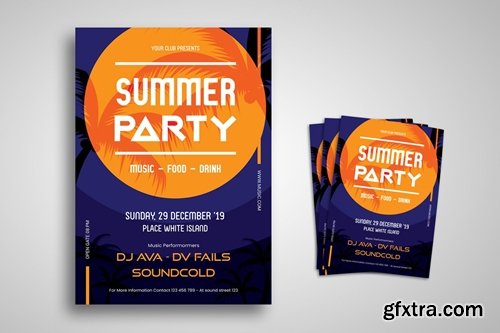 Summer Festival Flyer Promo Template Bundle