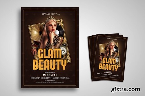 Glam Beauty Flyer Promo Template