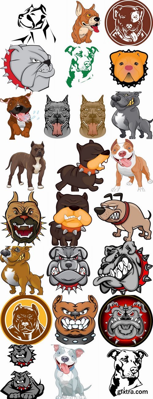 Vector images pitbull 25 Eps