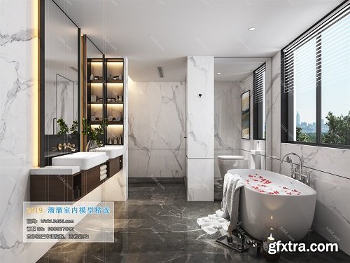 Modern Style Bathroom Interior Scene 10 (2019)